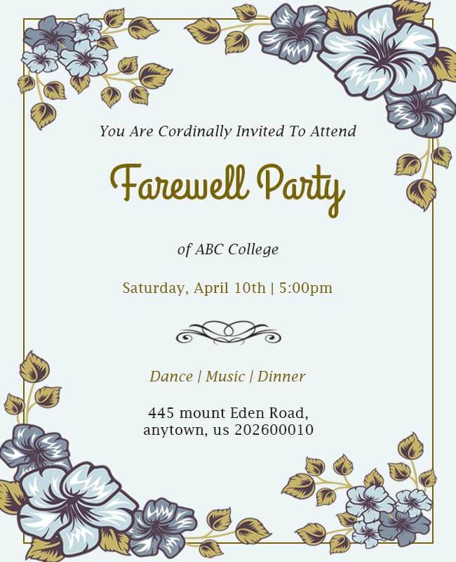 Farewell Party Invitation For Students - Infoupdate.org