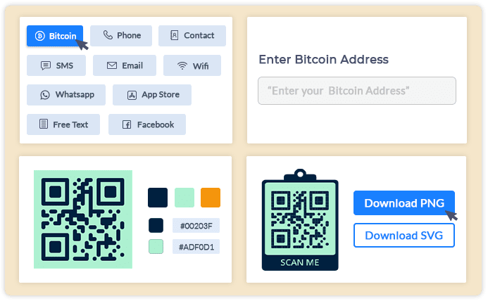 Generate Bitcoin QR Codes